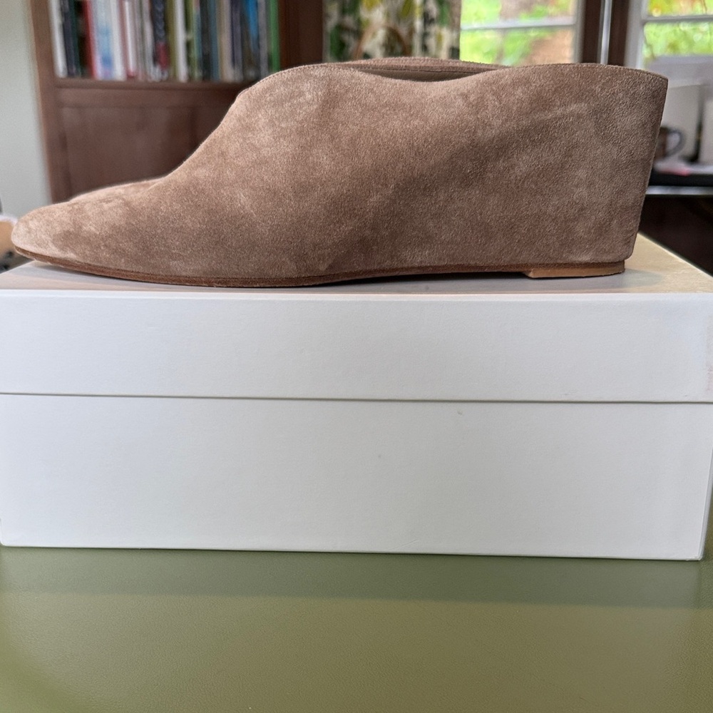 Vince Tan Suede Women's Hidden Heel Mules